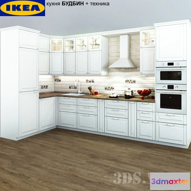 1646390 - kitchen - IKEA gray kitchen Budbin 3D Max
