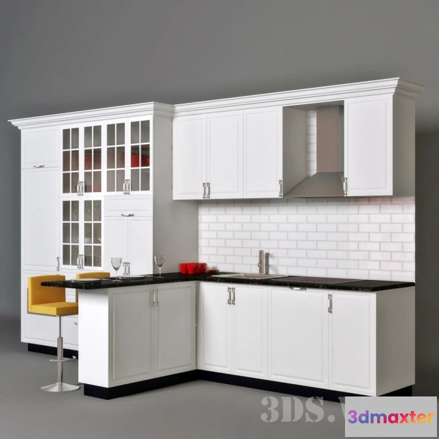 1646424 - kitchen - White kitchen IKEA 3D Max