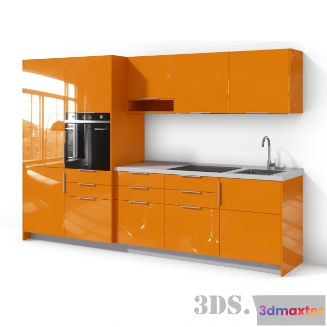 1646428 - kitchen - Small orange kitchen 3D Max
