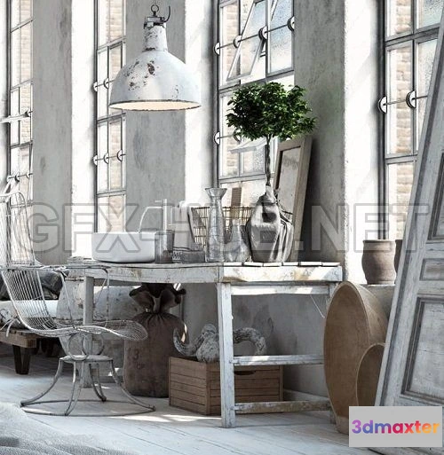 1090994 - Scandinavian Style Living Room 3D Interior Scene 06 - 224551