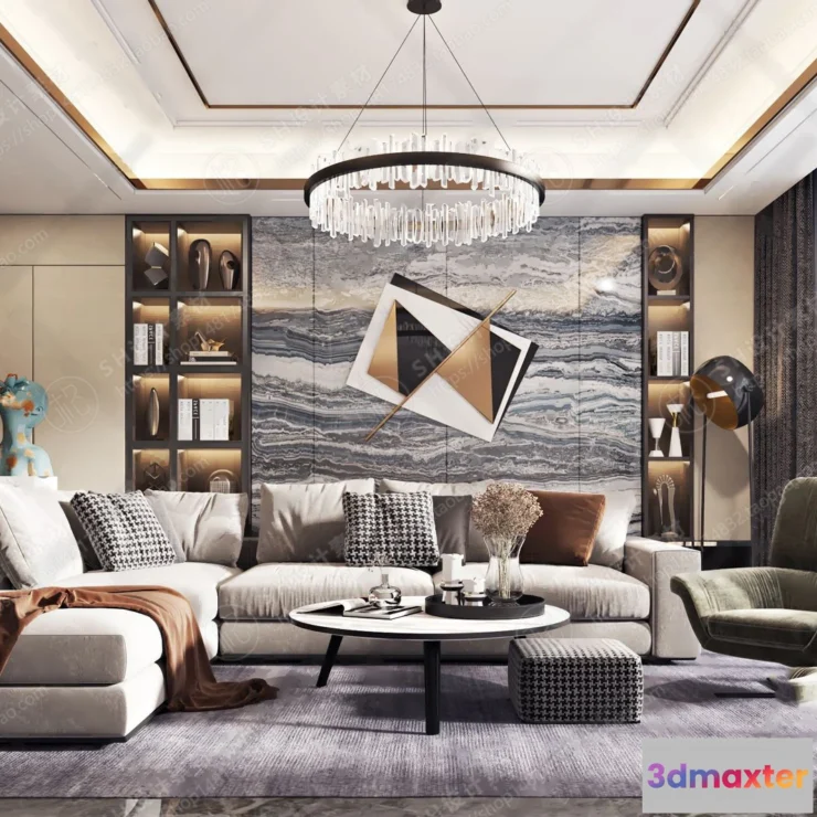 1117264 - LIVING ROOM 3D SCENES - VRAY RENDER - 001
