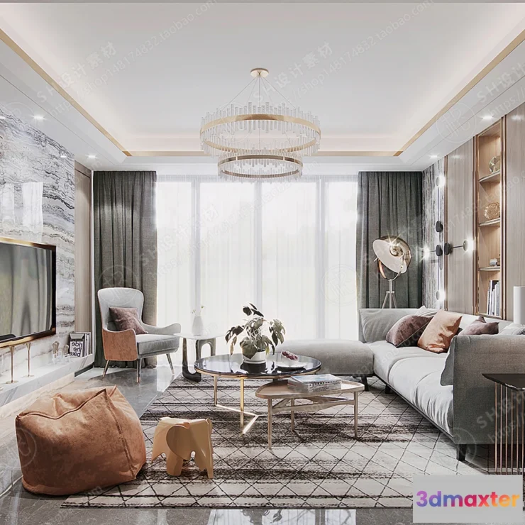 1117268 - LIVING ROOM 3D SCENES - VRAY RENDER - 003