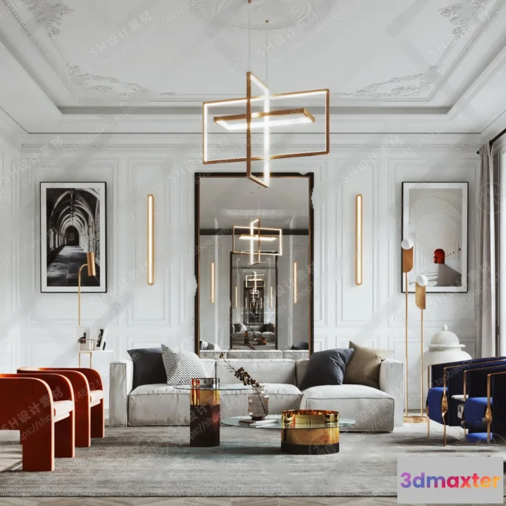 1117270 - LIVING ROOM 3D SCENES - VRAY RENDER - 004