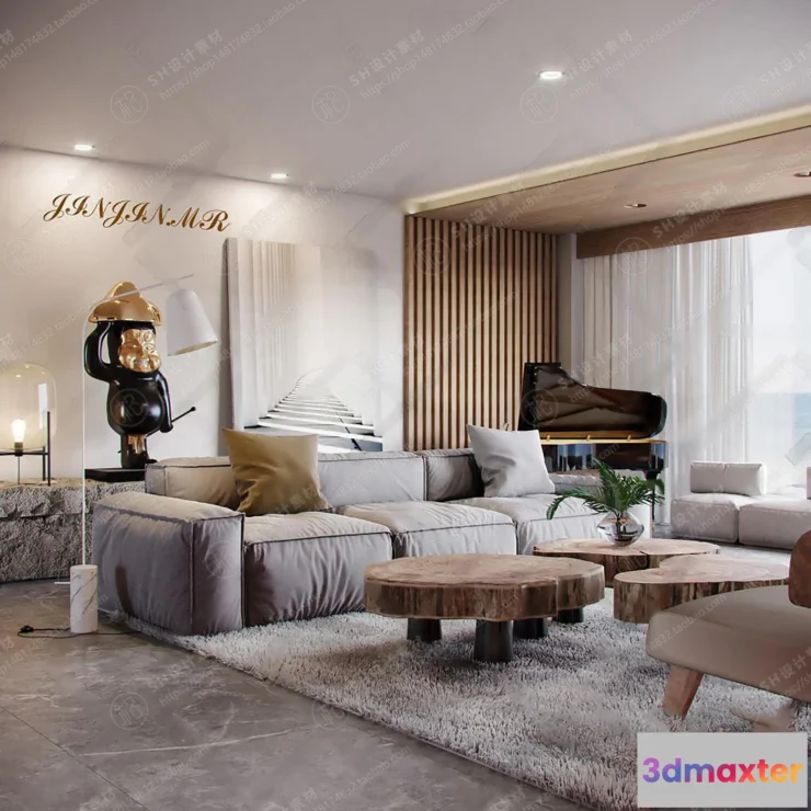 1117272 - LIVING ROOM 3D SCENES - VRAY RENDER - 005