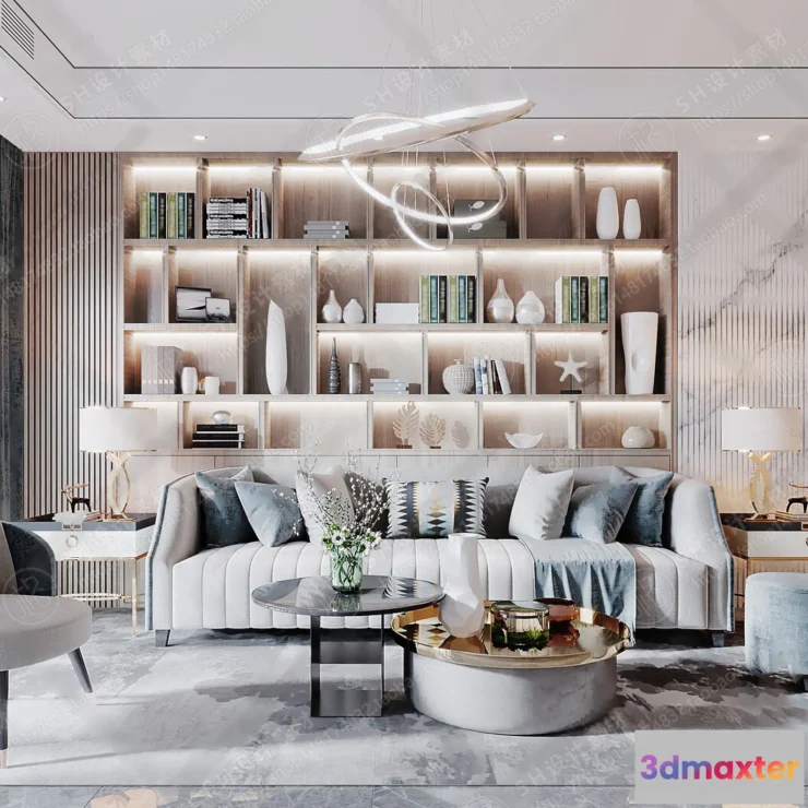 1117284 - LIVING ROOM 3D SCENES - VRAY RENDER - 011