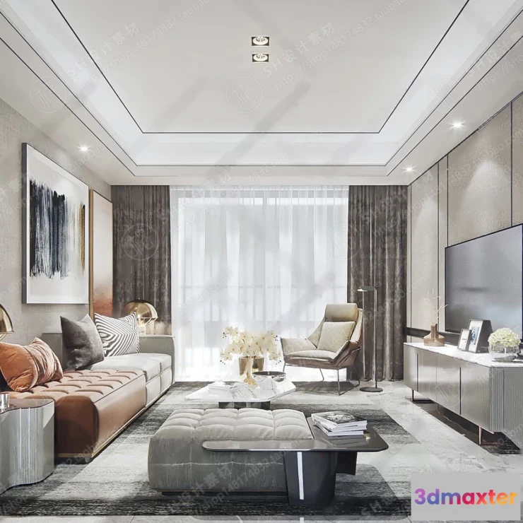 1117286 - LIVING ROOM 3D SCENES - VRAY RENDER - 012