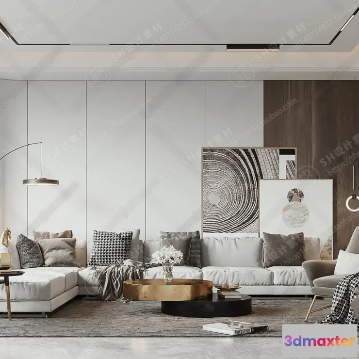 1117288 - LIVING ROOM 3D SCENES - VRAY RENDER - 013