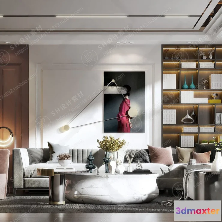 1117294 - LIVING ROOM 3D SCENES - VRAY RENDER - 016