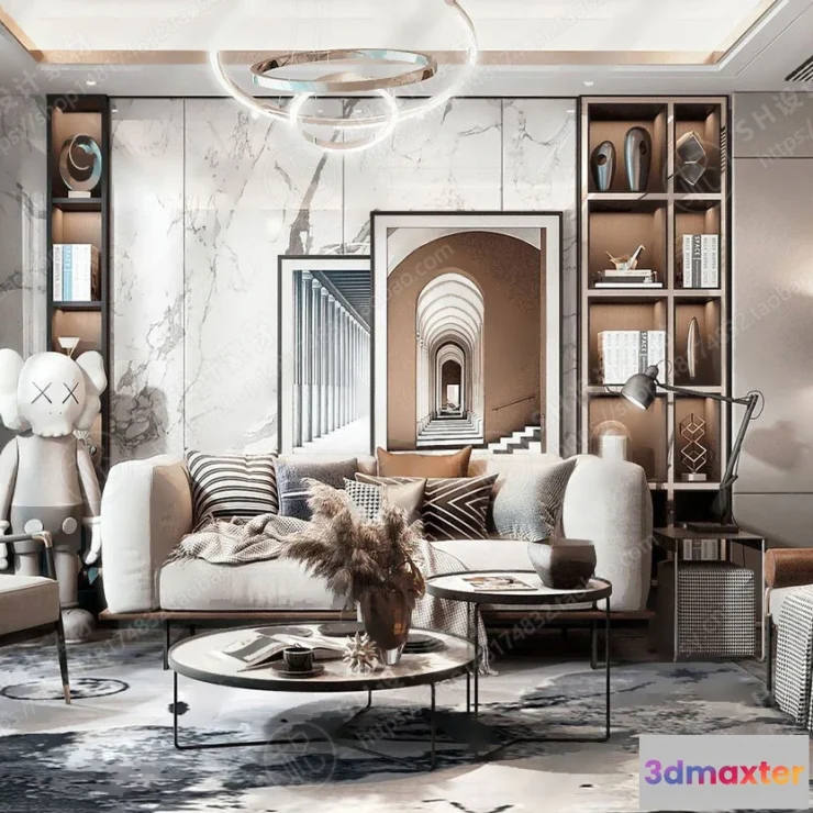 1117298 - LIVING ROOM 3D SCENES - VRAY RENDER - 018