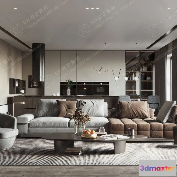 1117300 - LIVING ROOM 3D SCENES - VRAY RENDER - 019