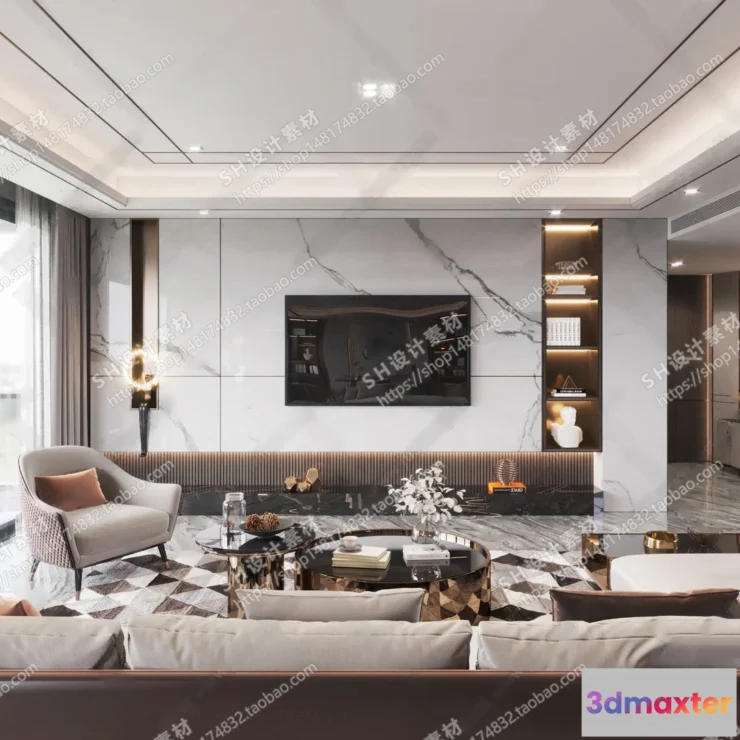 1117308 - LIVING ROOM 3D SCENES - VRAY RENDER - 023