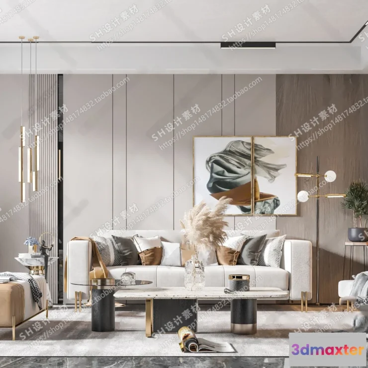 1117322 - LIVING ROOM 3D SCENES - VRAY RENDER - 030