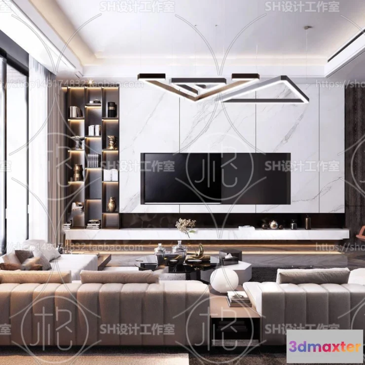 1117358 - LIVING ROOM 3D SCENES - VRAY RENDER - 048