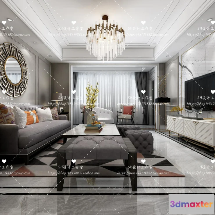 1117368 - LIVING ROOM 3D SCENES - VRAY RENDER - 053