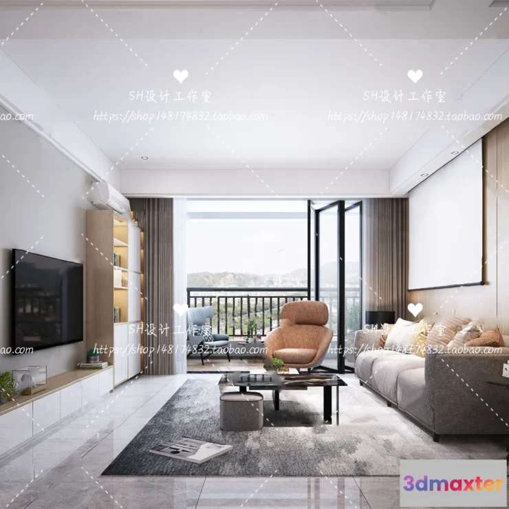 1117374 - LIVING ROOM 3D SCENES - VRAY RENDER - 056