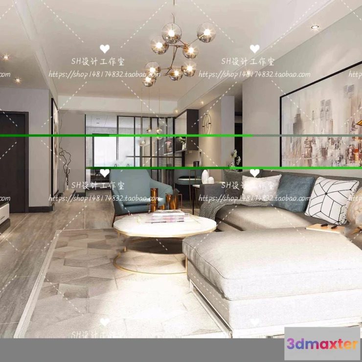 1117382 - LIVING ROOM 3D SCENES - VRAY RENDER - 060