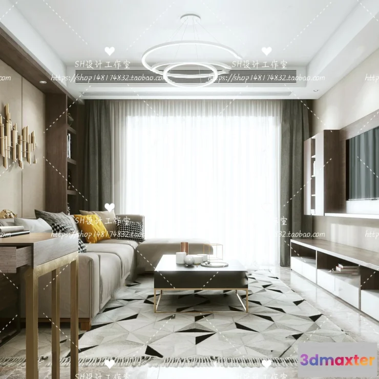1117384 - LIVING ROOM 3D SCENES - VRAY RENDER - 061