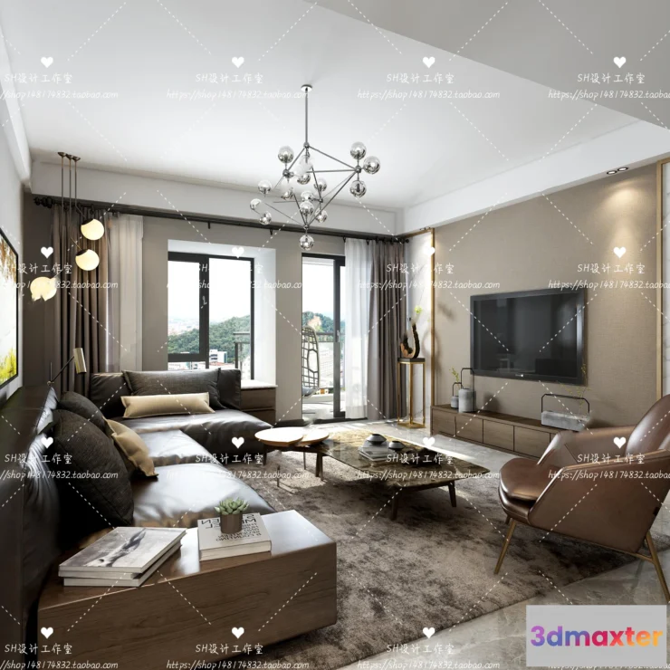 1117388 - LIVING ROOM 3D SCENES - VRAY RENDER - 063