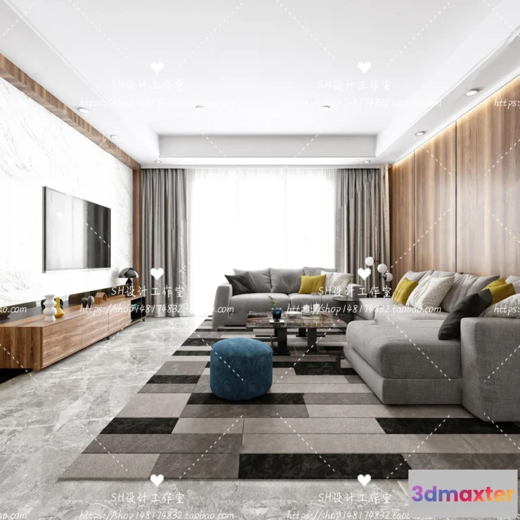 1117390 - LIVING ROOM 3D SCENES - VRAY RENDER - 064