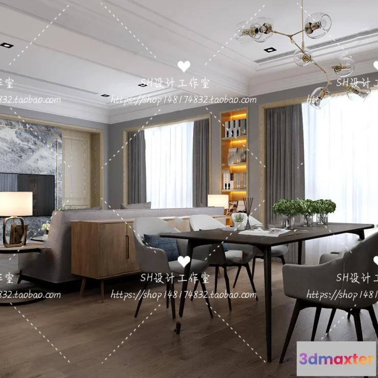 1117394 - LIVING ROOM 3D SCENES - VRAY RENDER - 066