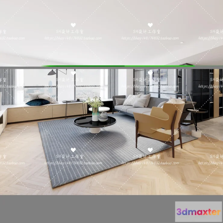 1117398 - LIVING ROOM 3D SCENES - VRAY RENDER - 068