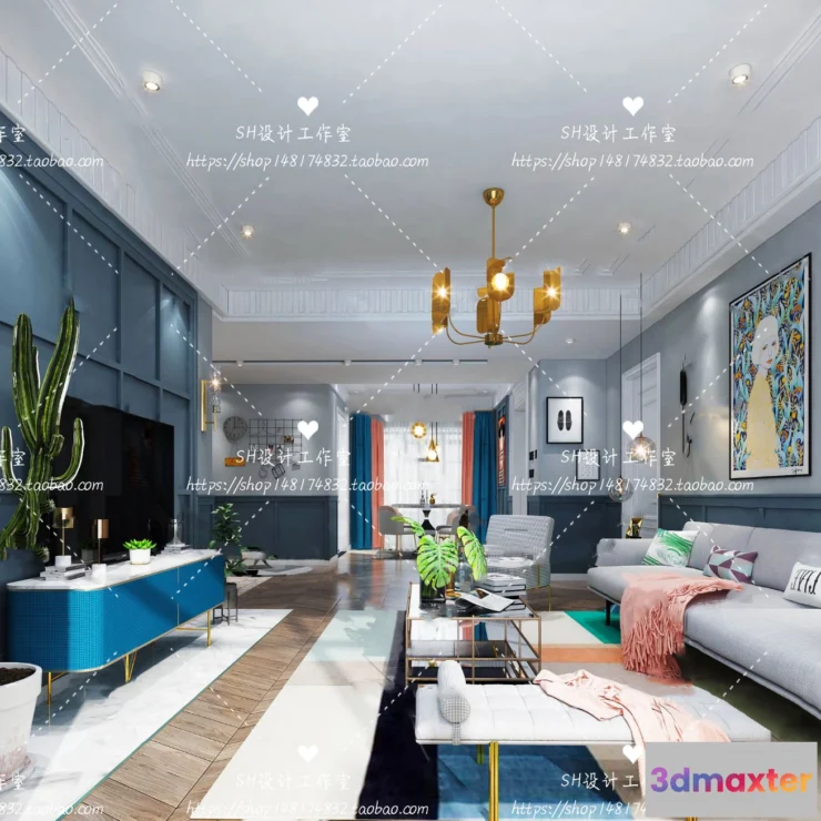 1117400 - LIVING ROOM 3D SCENES - VRAY RENDER - 069