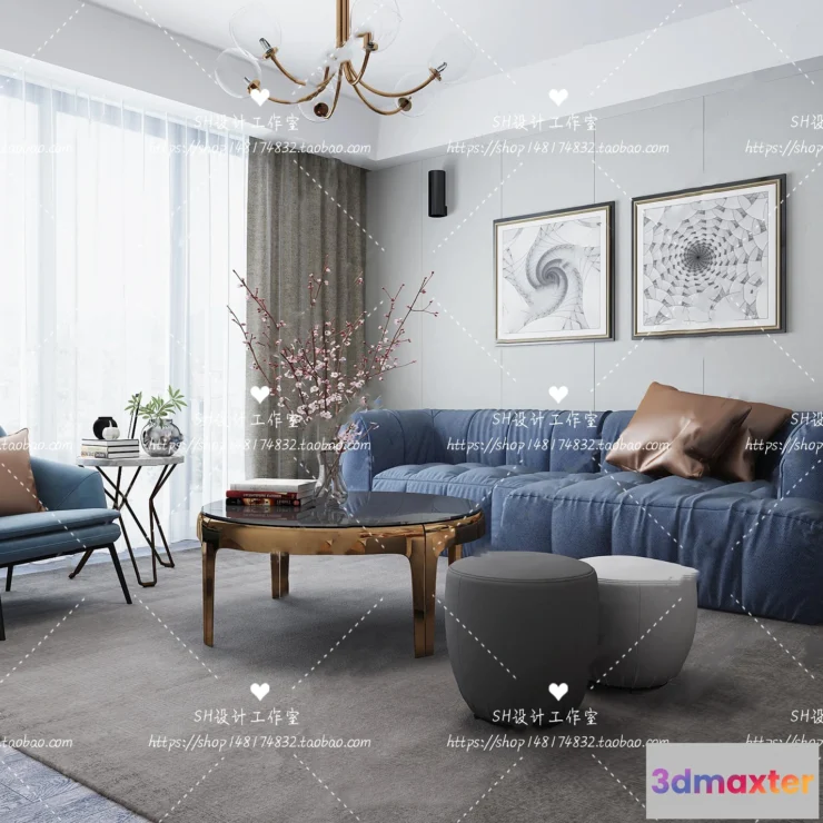 1117402 - LIVING ROOM 3D SCENES - VRAY RENDER - 070