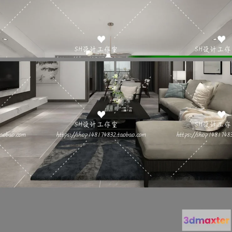1117404 - LIVING ROOM 3D SCENES - VRAY RENDER - 071