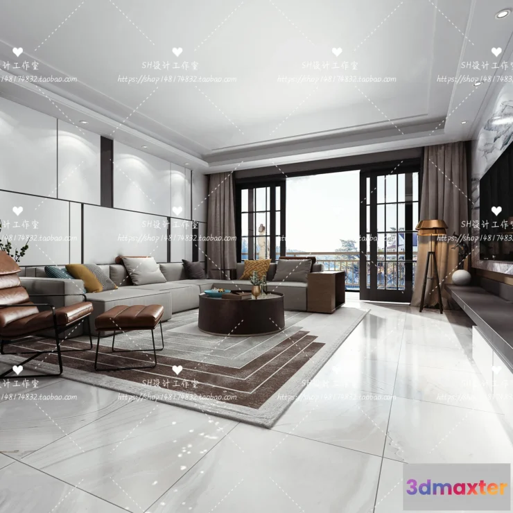 1117406 - LIVING ROOM 3D SCENES - VRAY RENDER - 072