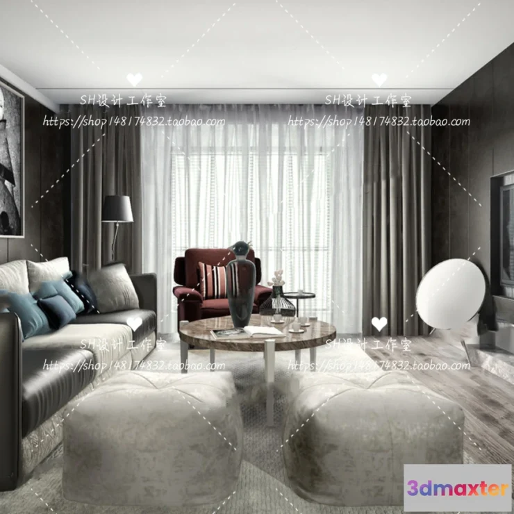 1117416 - LIVING ROOM 3D SCENES - VRAY RENDER - 077