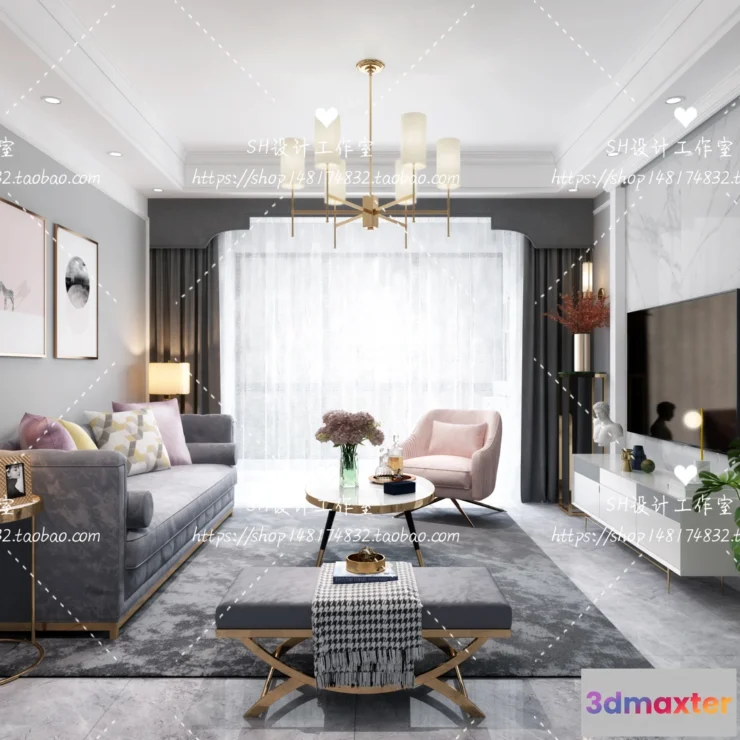 1117422 - LIVING ROOM 3D SCENES - VRAY RENDER - 080