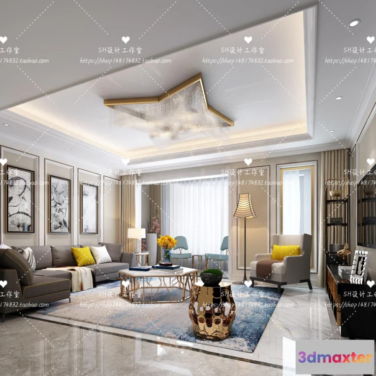 1117434 - LIVING ROOM 3D SCENES - VRAY RENDER - 086