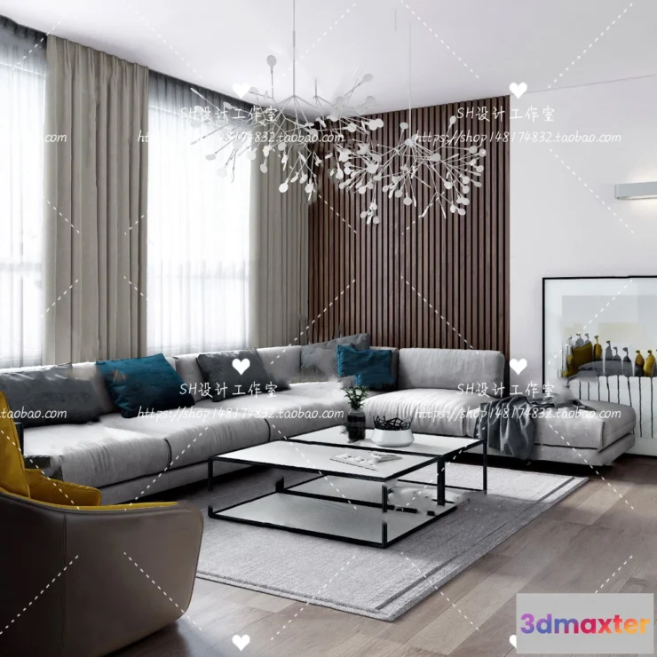 1117438 - LIVING ROOM 3D SCENES - VRAY RENDER - 088