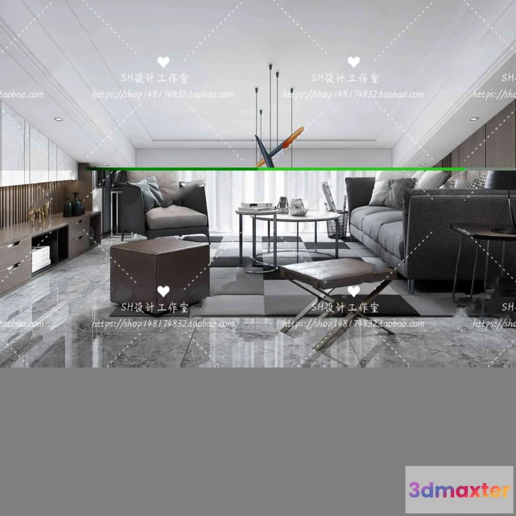 1117442 - LIVING ROOM 3D SCENES - VRAY RENDER - 090