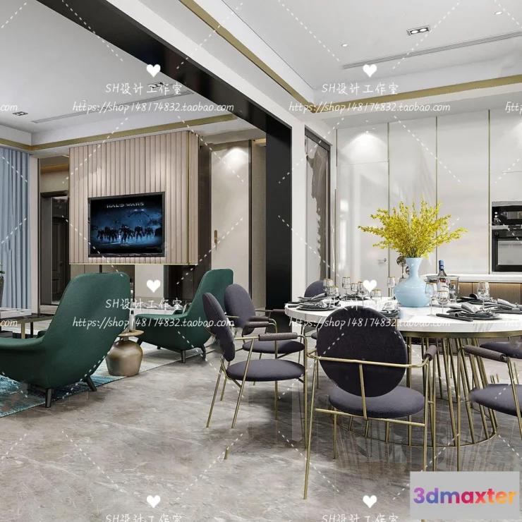 1117452 - LIVING ROOM 3D SCENES - VRAY RENDER - 095