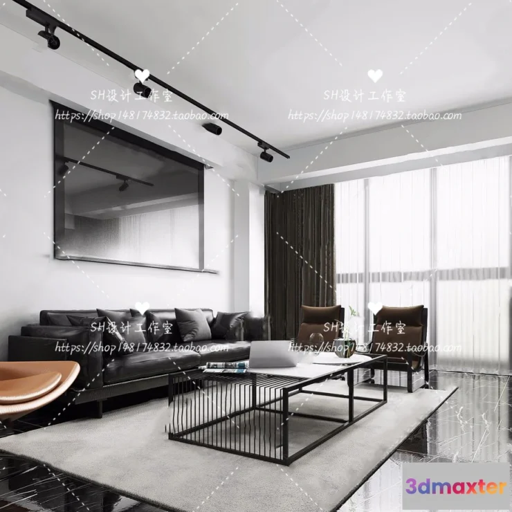 1117460 - LIVING ROOM 3D SCENES - VRAY RENDER - 099