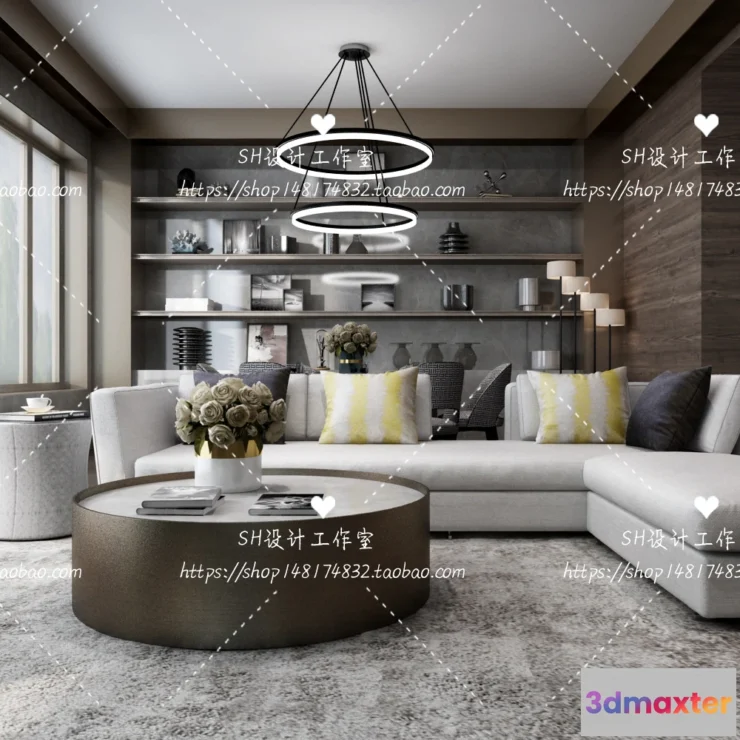 1117462 - LIVING ROOM 3D SCENES - VRAY RENDER - 100