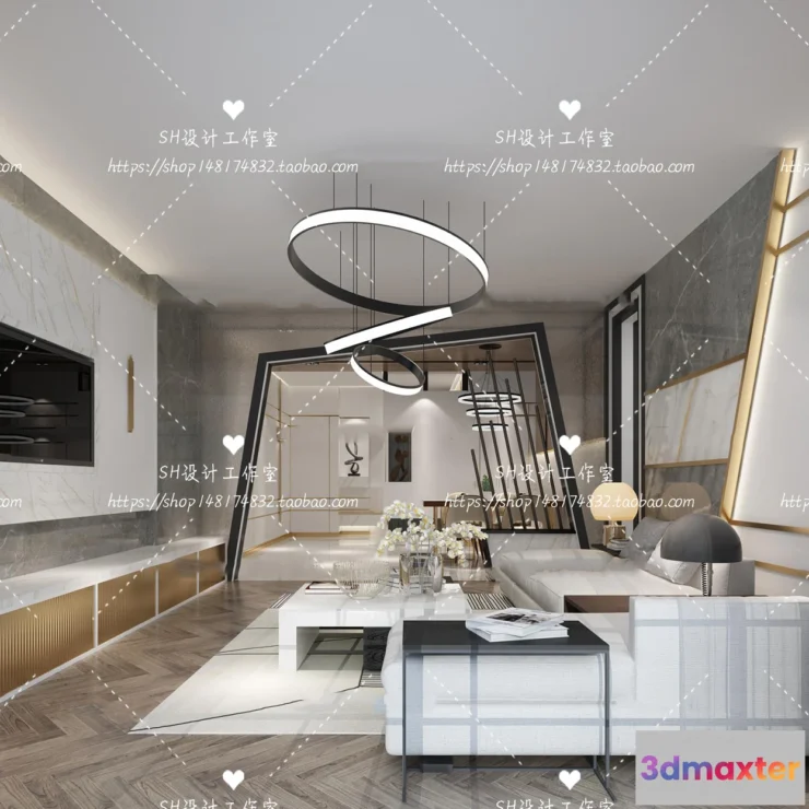 1117464 - LIVING ROOM 3D SCENES - VRAY RENDER - 101