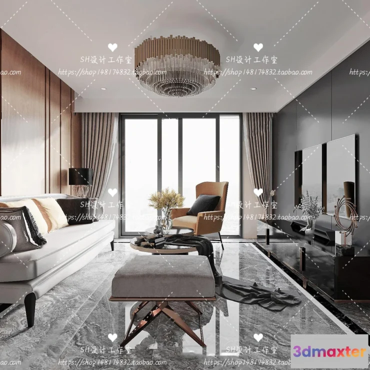 1117486 - LIVING ROOM 3D SCENES - VRAY RENDER - 112