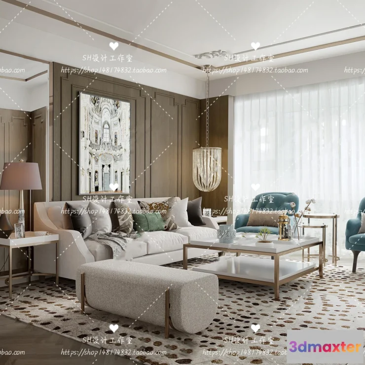 1117488 - LIVING ROOM 3D SCENES - VRAY RENDER - 113