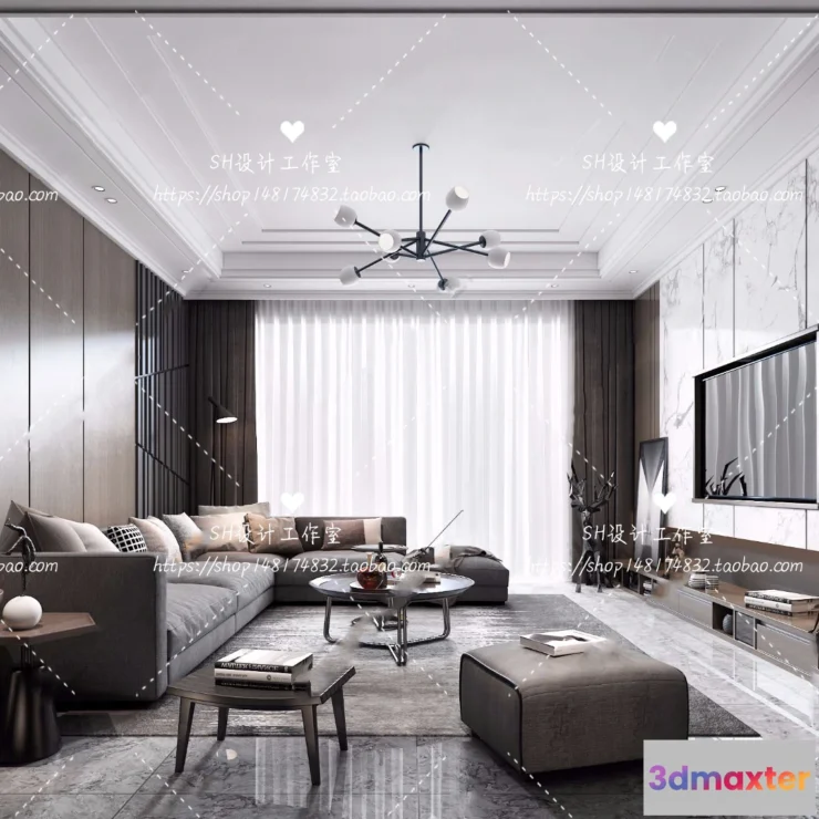 1117496 - LIVING ROOM 3D SCENES - VRAY RENDER - 117