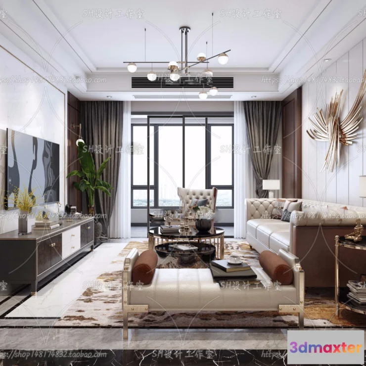 1117504 - LIVING ROOM 3D SCENES - VRAY RENDER - 121