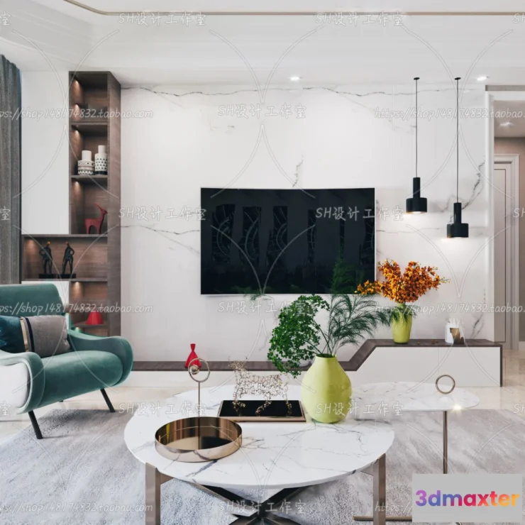 1117512 - LIVING ROOM 3D SCENES - VRAY RENDER - 125