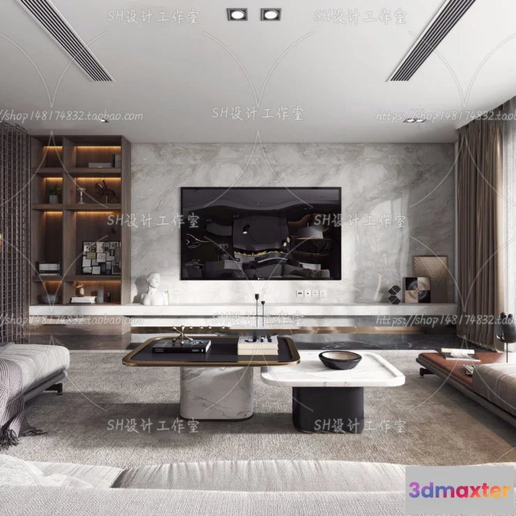 1117518 - LIVING ROOM 3D SCENES - VRAY RENDER - 128