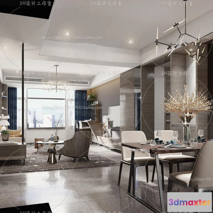 1117530 - LIVING ROOM 3D SCENES - VRAY RENDER - 134