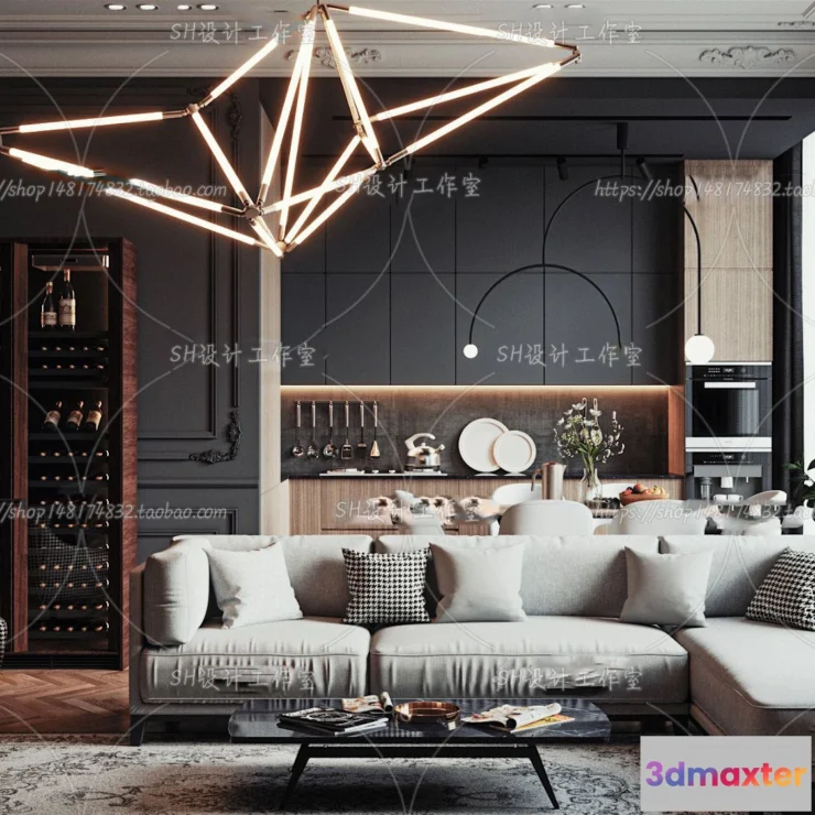 1117546 - LIVING ROOM 3D SCENES - VRAY RENDER - 142