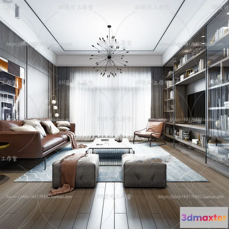 1117550 - LIVING ROOM 3D SCENES - VRAY RENDER - 144