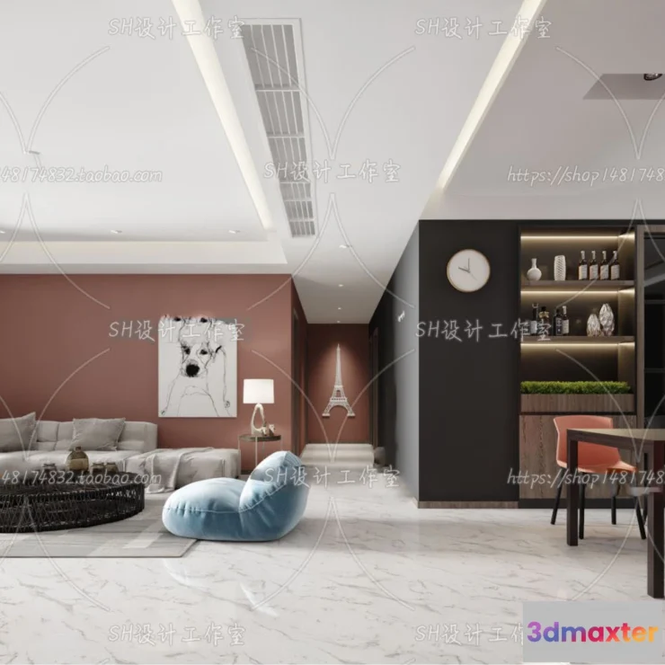 1117570 - LIVING ROOM 3D SCENES - VRAY RENDER - 154