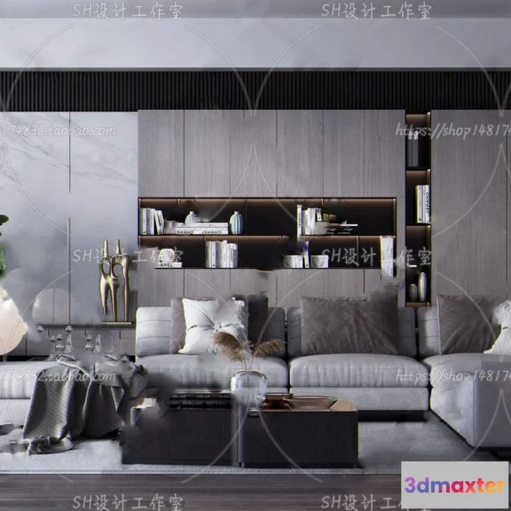 1117578 - LIVING ROOM 3D SCENES - VRAY RENDER - 158
