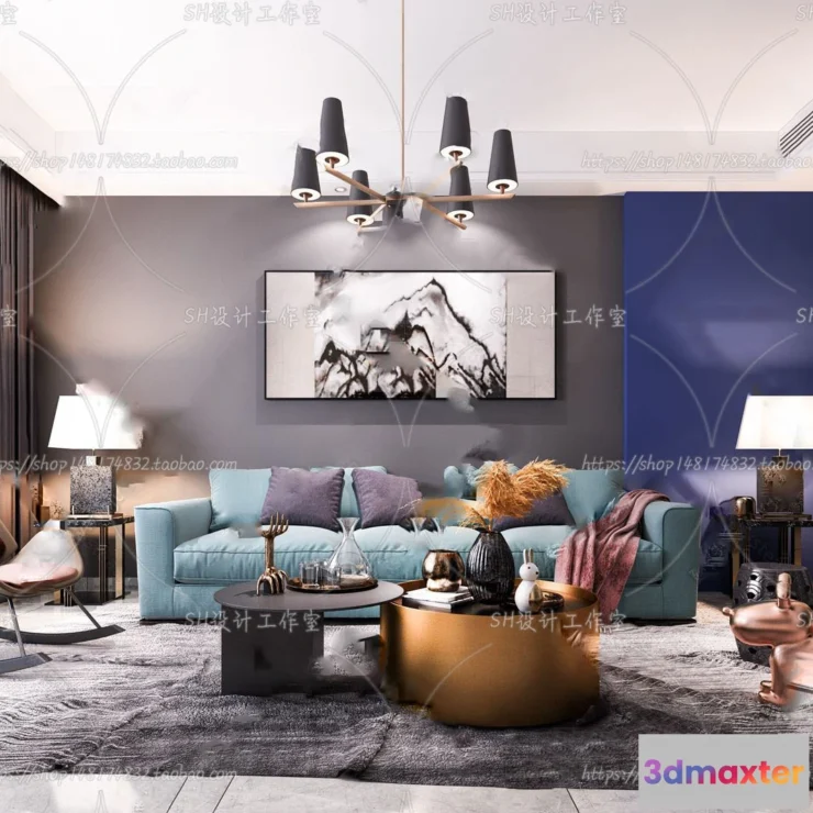 1117582 - LIVING ROOM 3D SCENES - VRAY RENDER - 160
